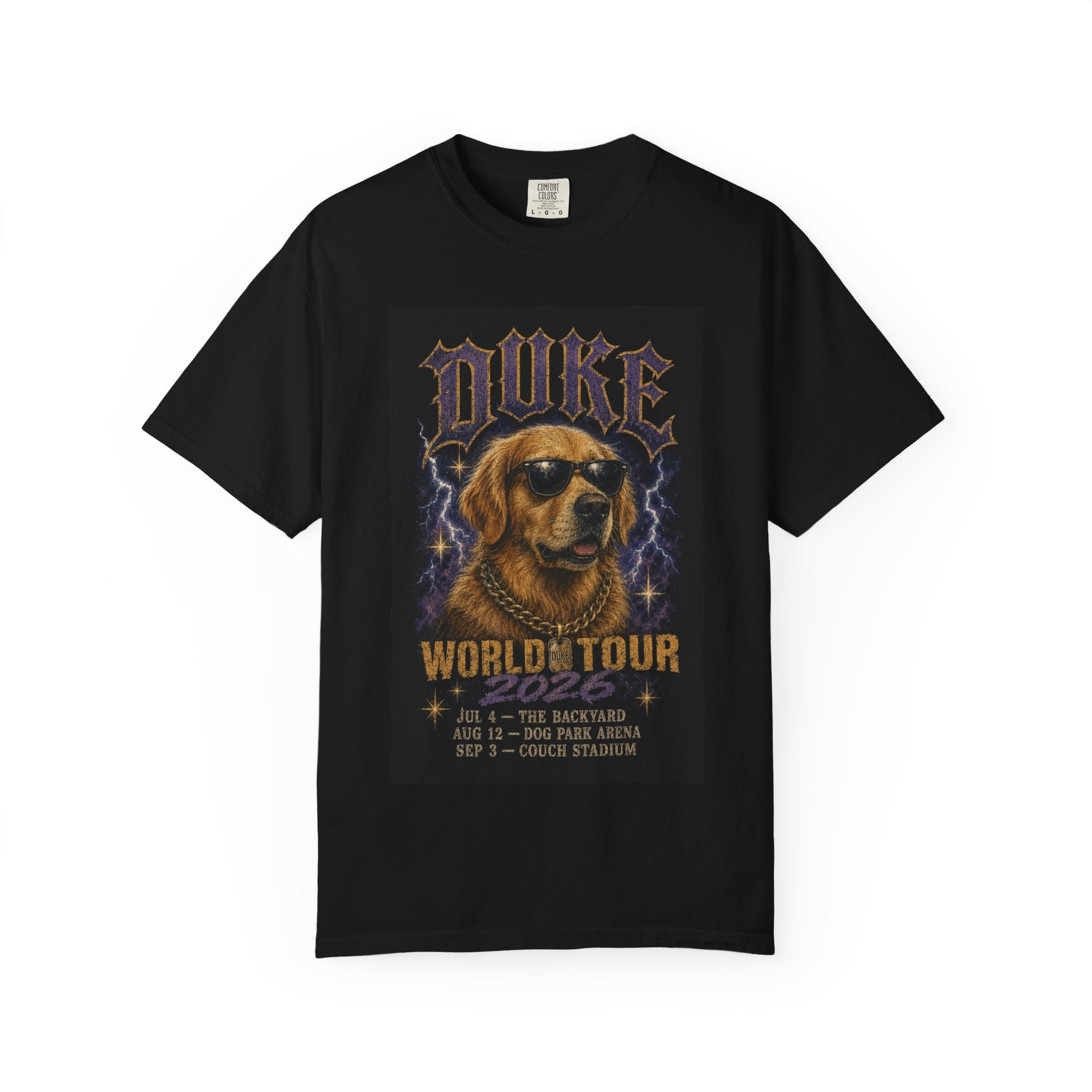 Custom Pet Shirt Personalized Dog Bootleg Tee, Your Dog World Tour Shirt with Name & Funny Tour Dates, Retro 90s Concert Style Dog Dad Gift