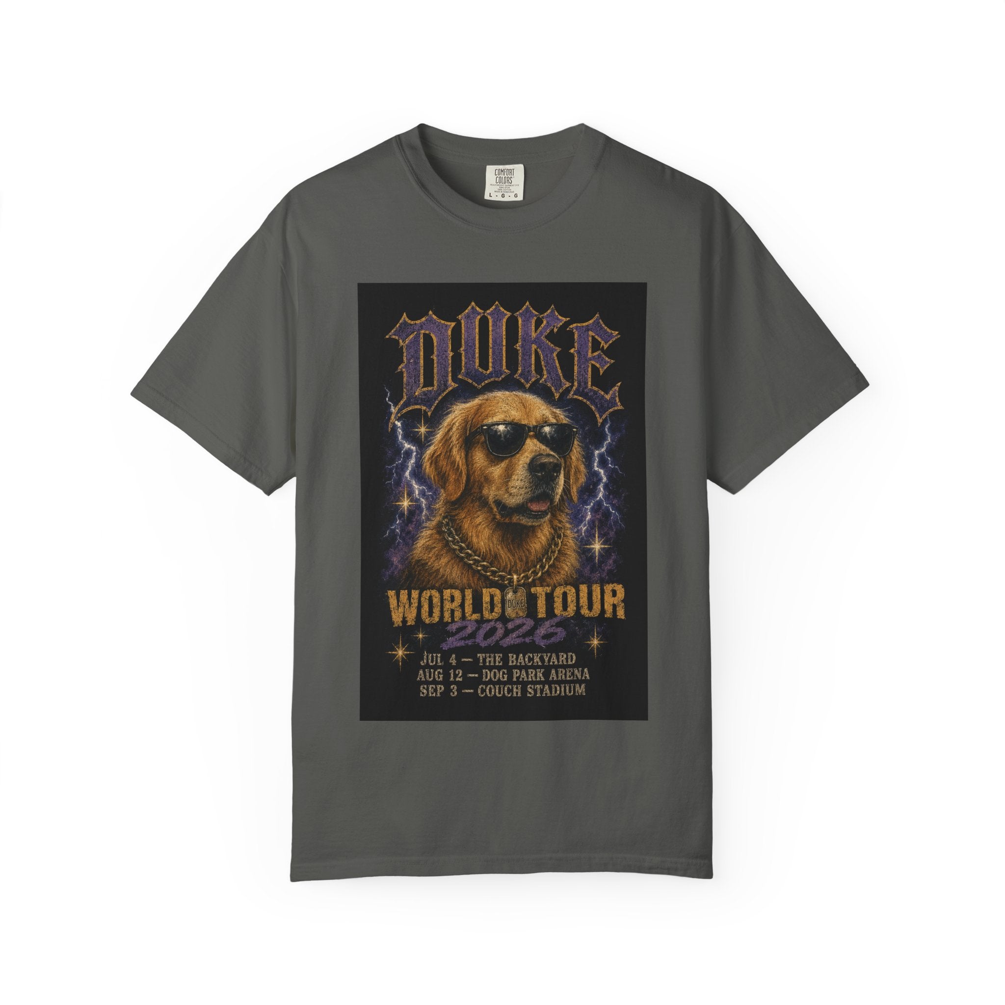 Custom Pet Shirt Personalized Dog Bootleg Tee, Your Dog World Tour Shirt with Name & Funny Tour Dates, Retro 90s Concert Style Dog Dad Gift